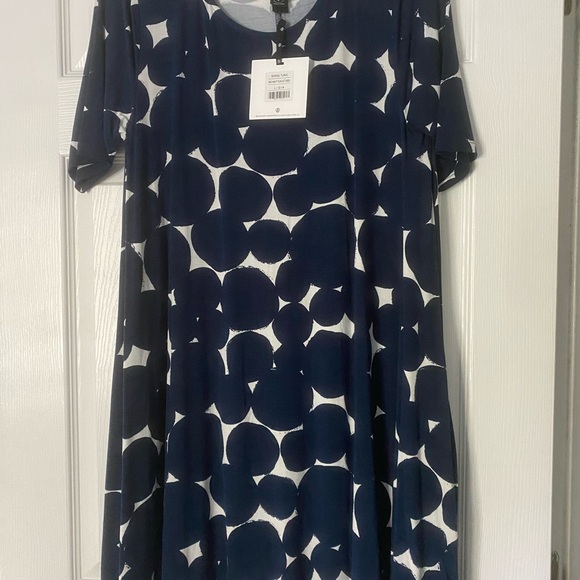 Agnes & Dora Dresses & Skirts - Agnes & Dora Navy and White Dot Swing Dress